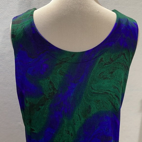 A Touch Of Class Peacock Stretch Sleeveless Blouse - Picture 7 of 11